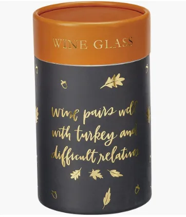 Thanksgiving Wine Glass