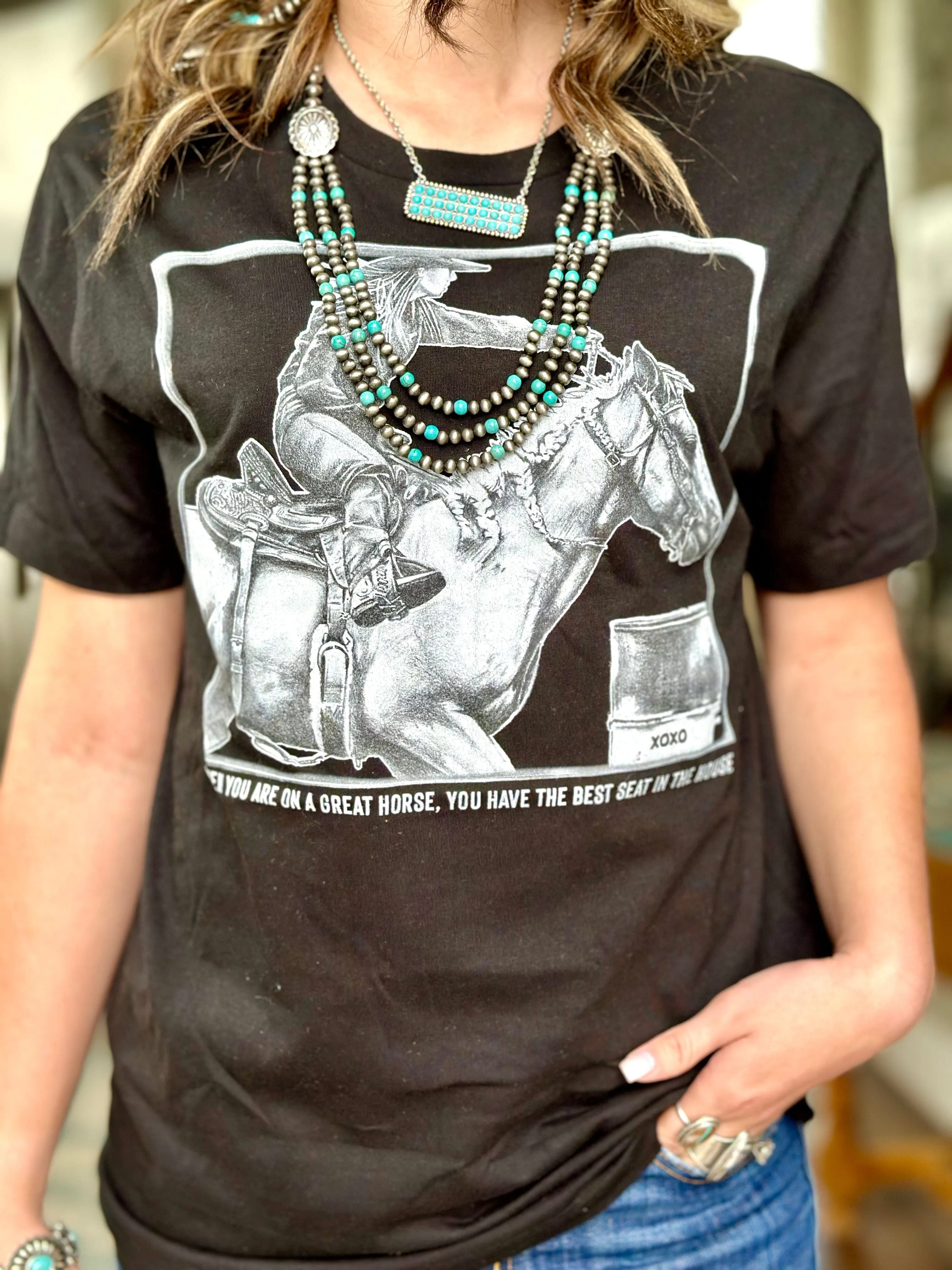 The Best Seat In The House Barrel Racer Tee