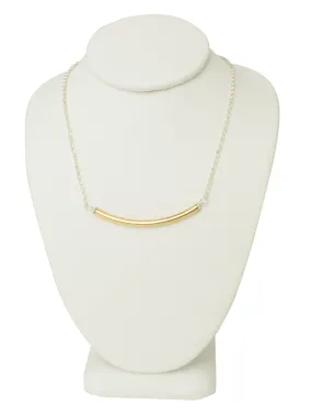 Thin Gold Bar Duo Necklace