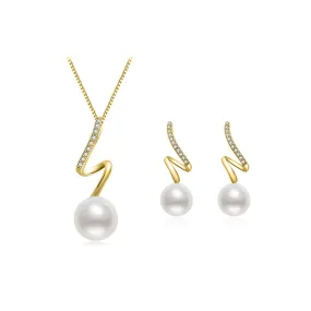 Top Grade Freshwater Pearl Necklace & Earrings Set WS00114 | S Collection