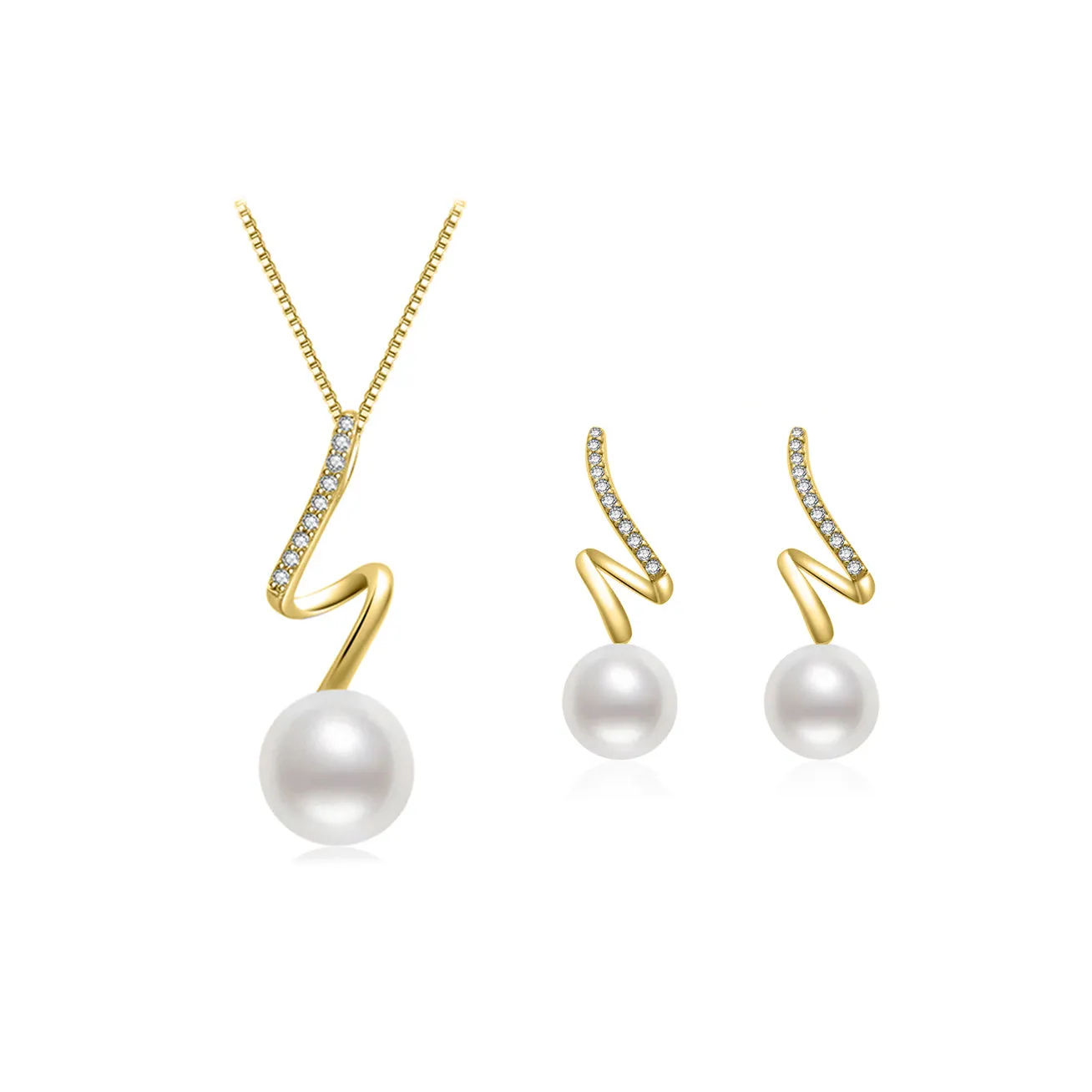 Top Grade Freshwater Pearl Necklace & Earrings Set WS00114 | S Collection