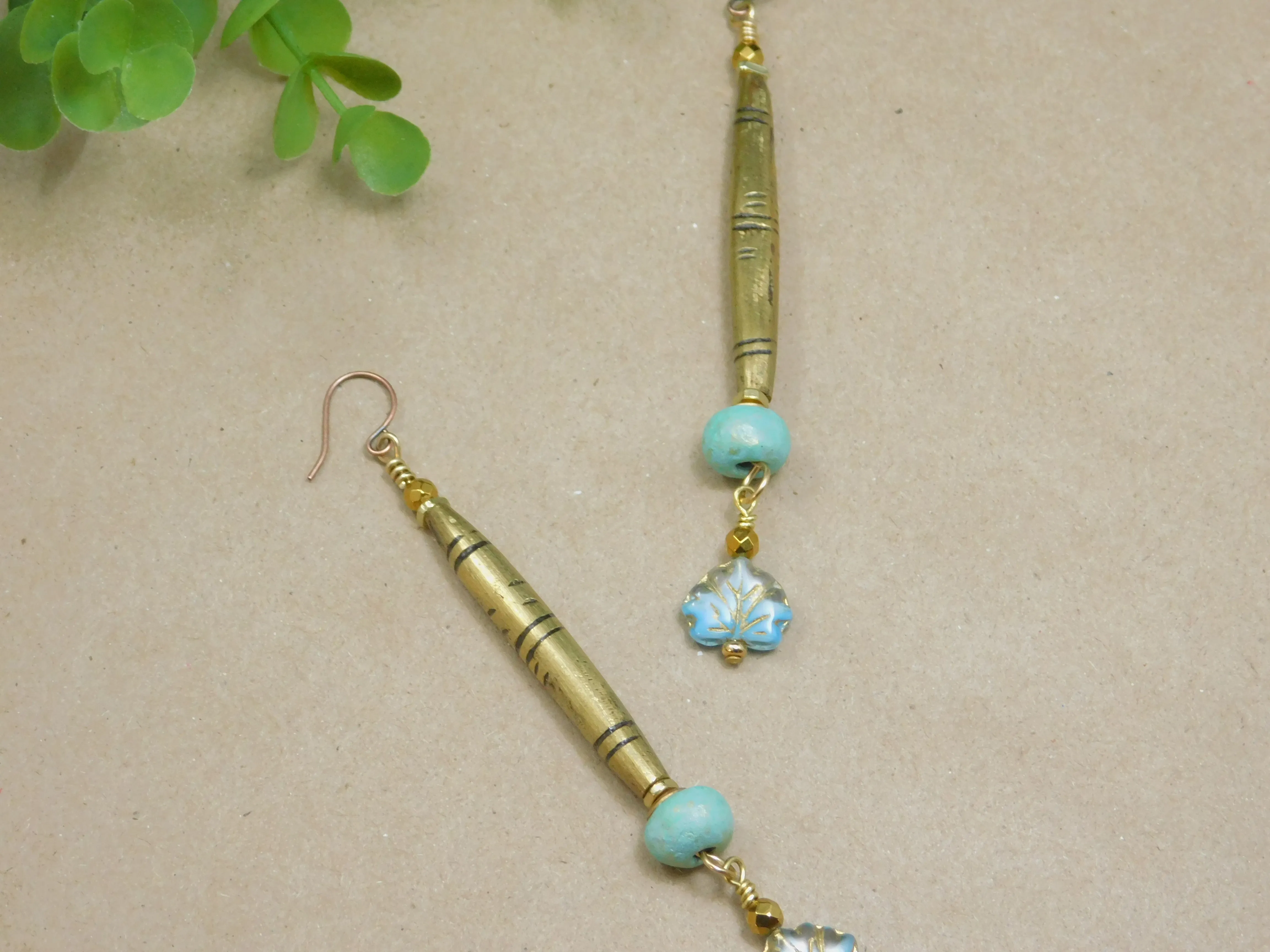 Tuareg Brass Tube Earrings