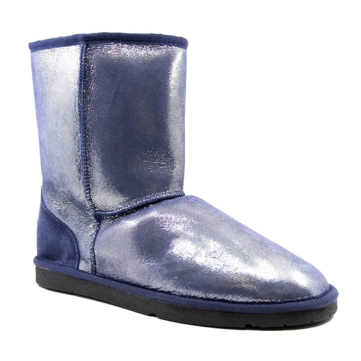 UGG Short Aquafleece Navy Blue Sparkle Boots