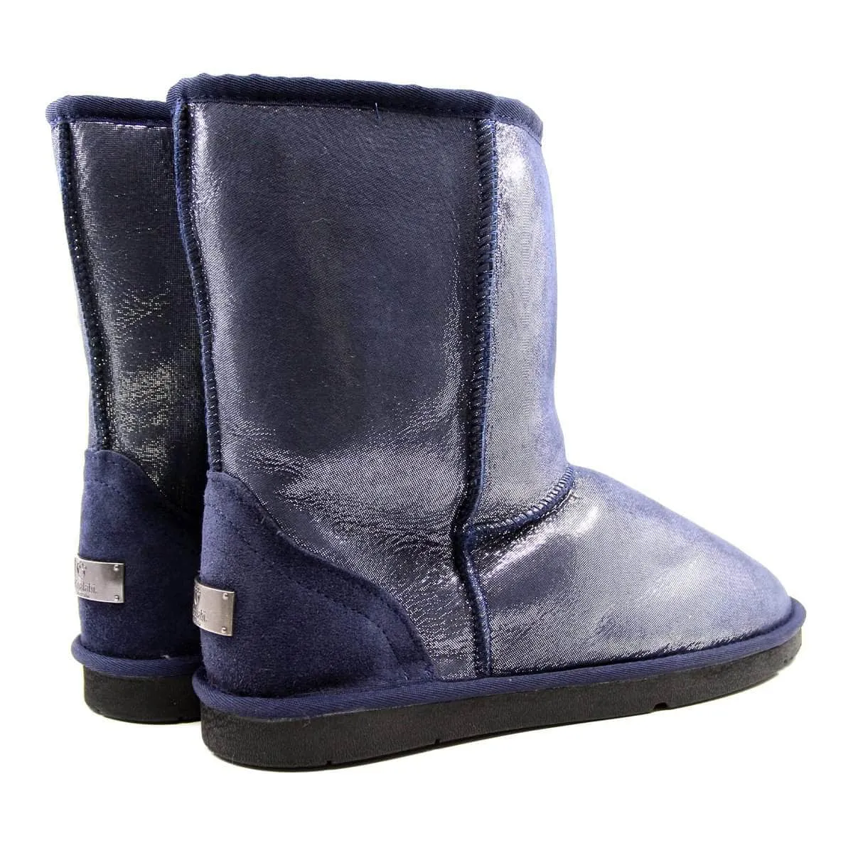 UGG Short Aquafleece Navy Blue Sparkle Boots