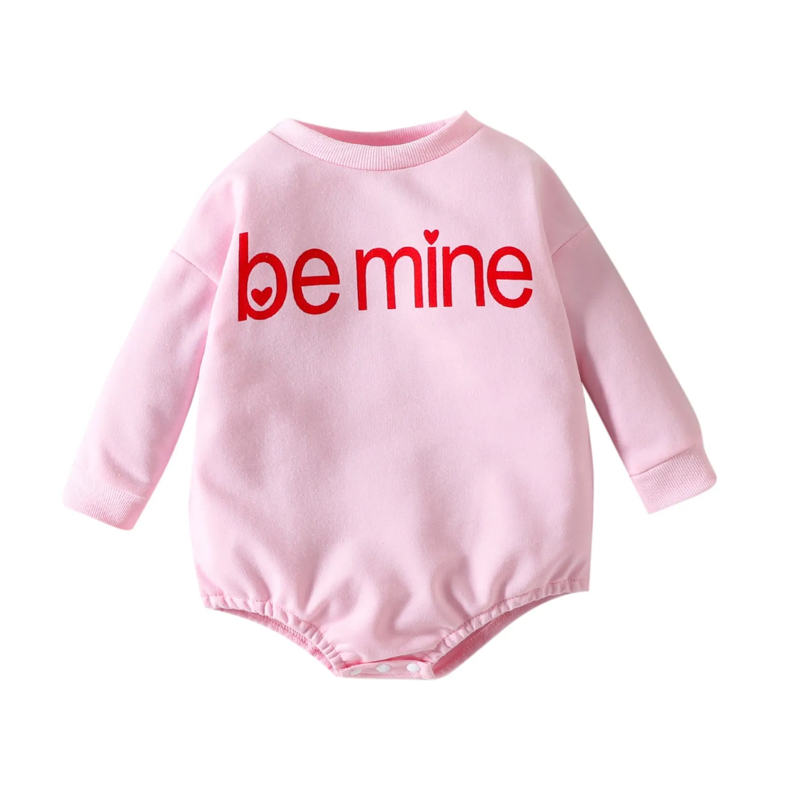 Valentine's Day Baby and Child Bodysuit Amazon Spring and Autumn Alphabet Print Children's Romper