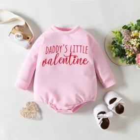 Valentine's Day Baby and Child Bodysuit Amazon Spring and Autumn Alphabet Print Children's Romper