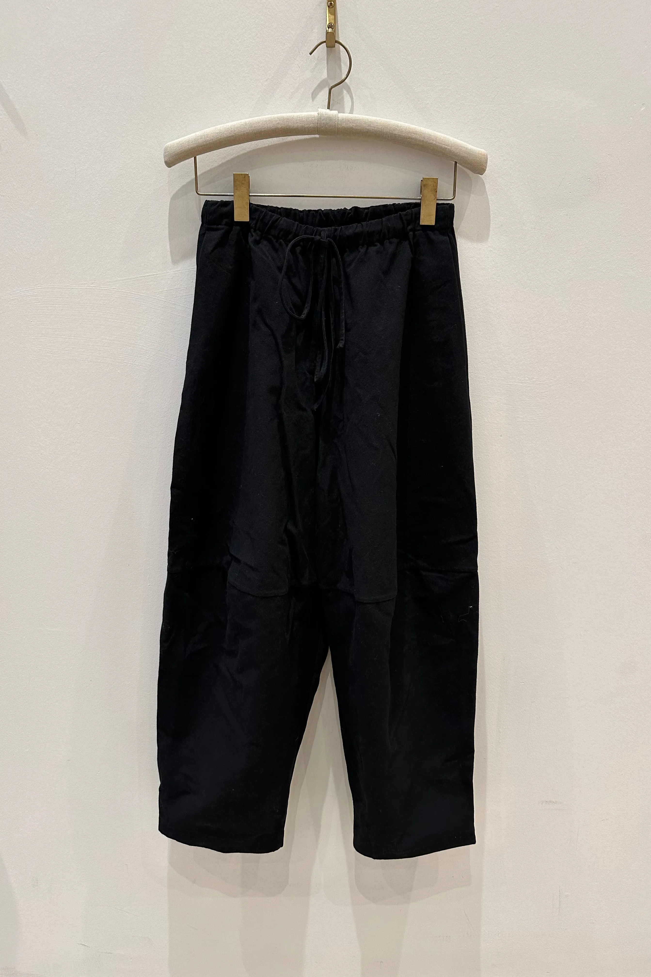 VESSEL COTTON AND LINEN BLEND PANTS IN BLACK