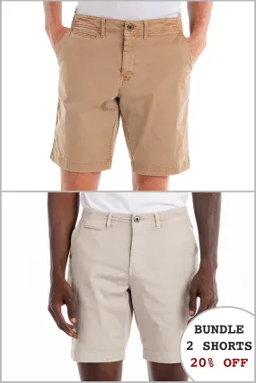 Walden 9" Chino Short 20% Off Bundle - Khaki and Bone