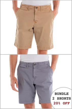 Walden 9" Chino Short 20% Off Bundle - Khaki and Light Grey