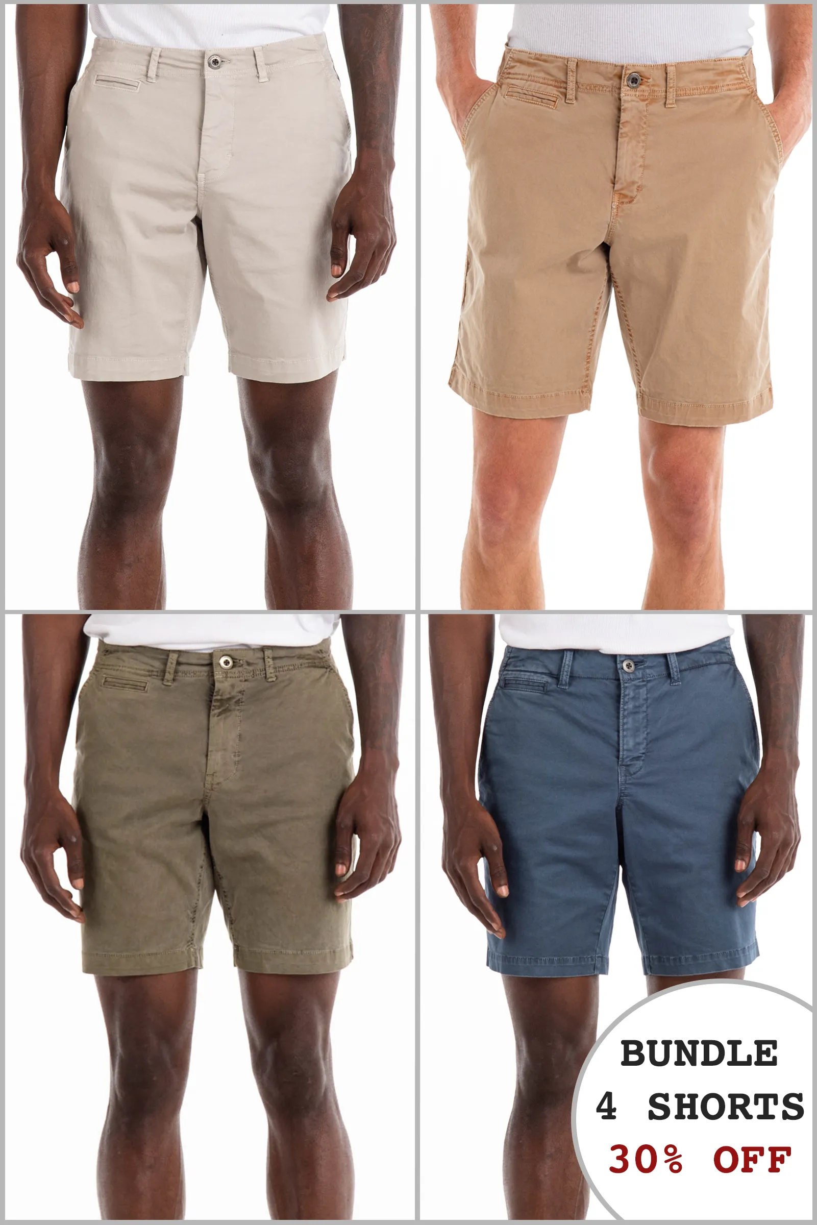 Walden 9" Chino Short 30% Off Bundle - Bone, Khaki, Olive and Slate