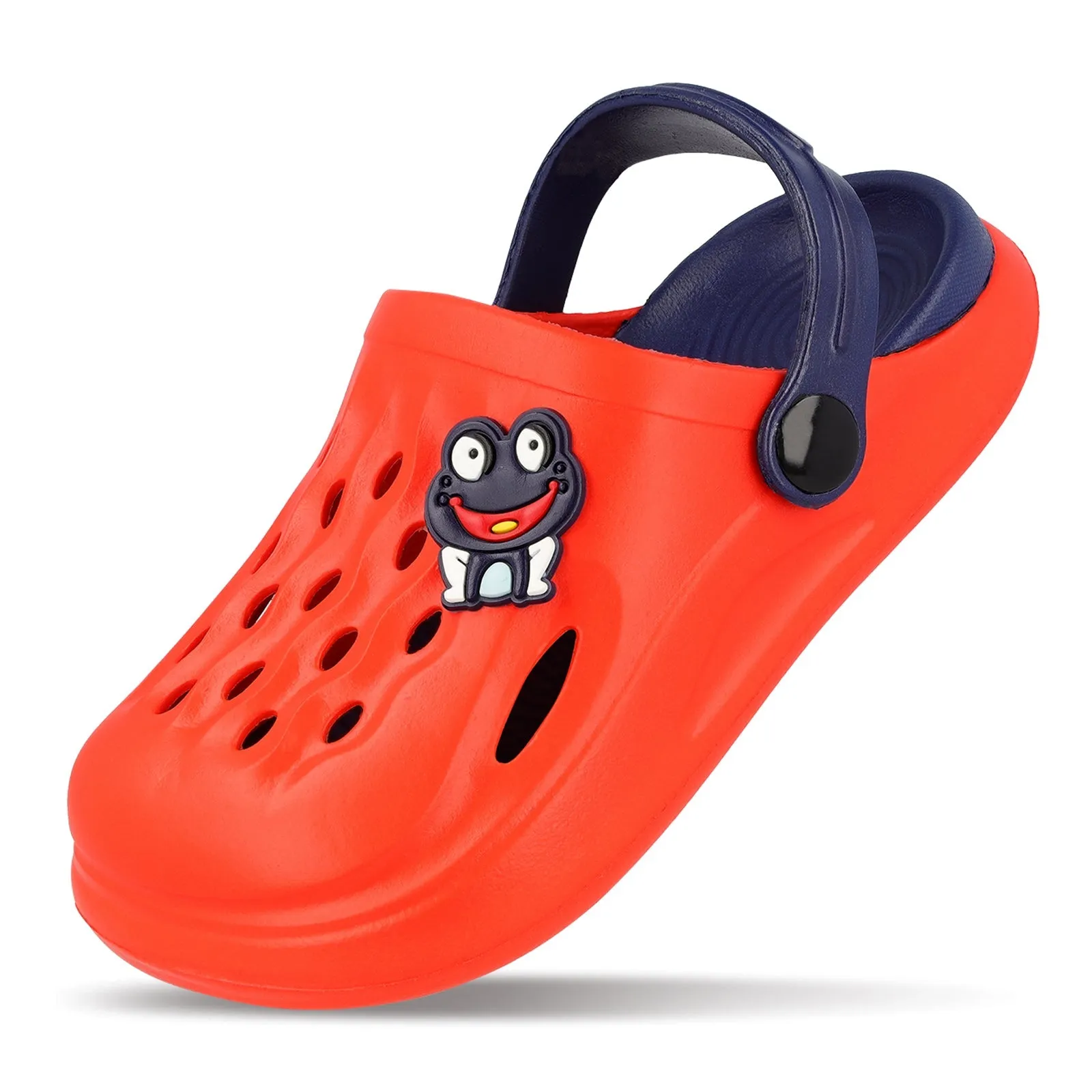 Walkaroo Basix Kids Solid Clog Sandals  - WK360 Blue Red