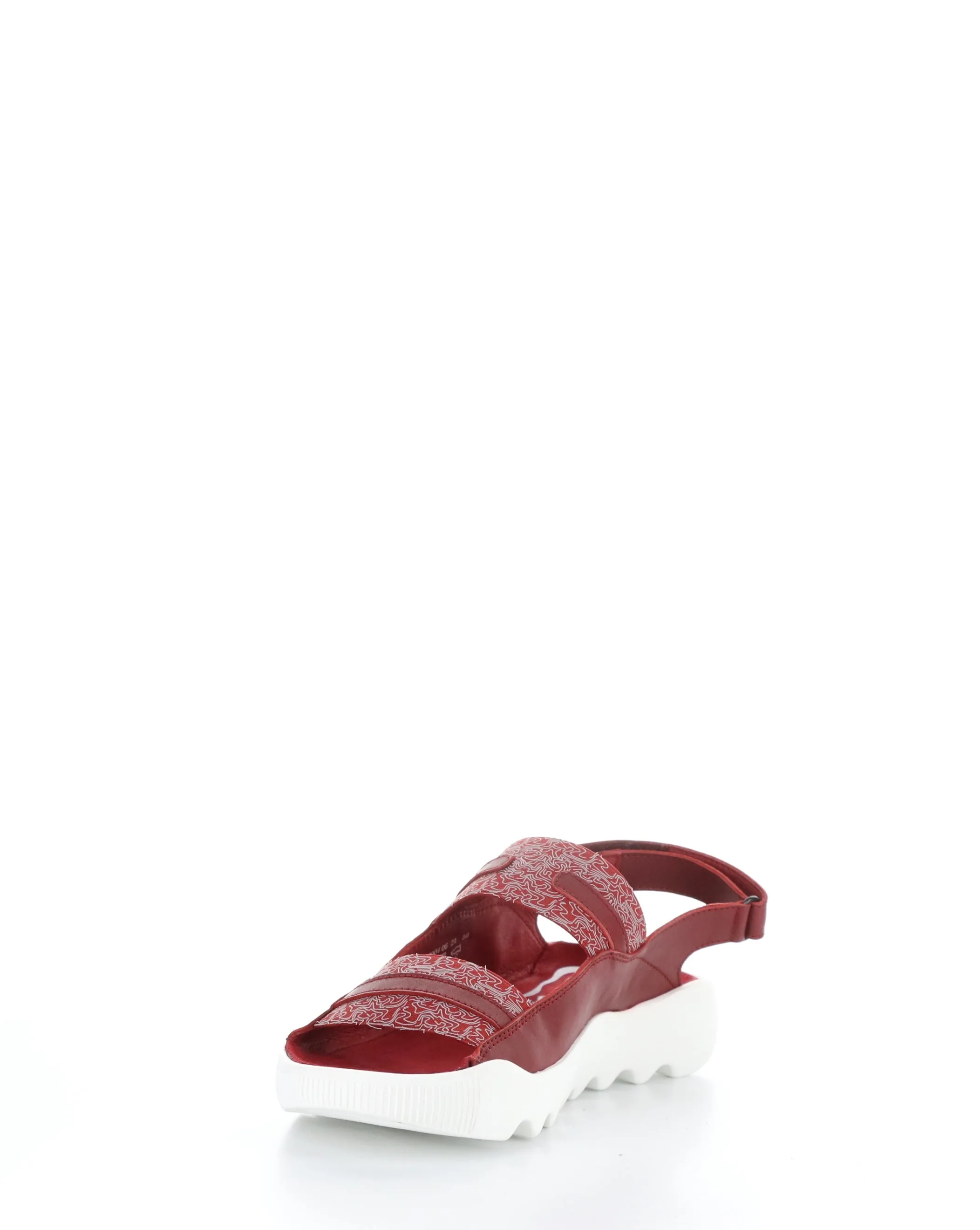 WHEB749SOF 004 RED Velcro Sandals