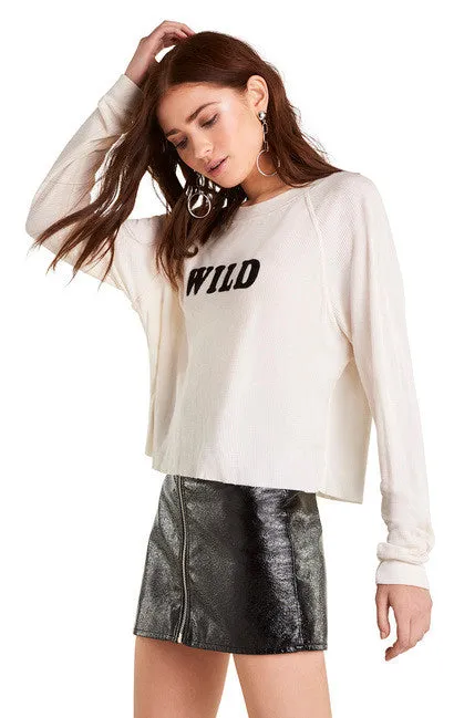 Wildfox Wild Fox Monte Crop Long Sleeve Top