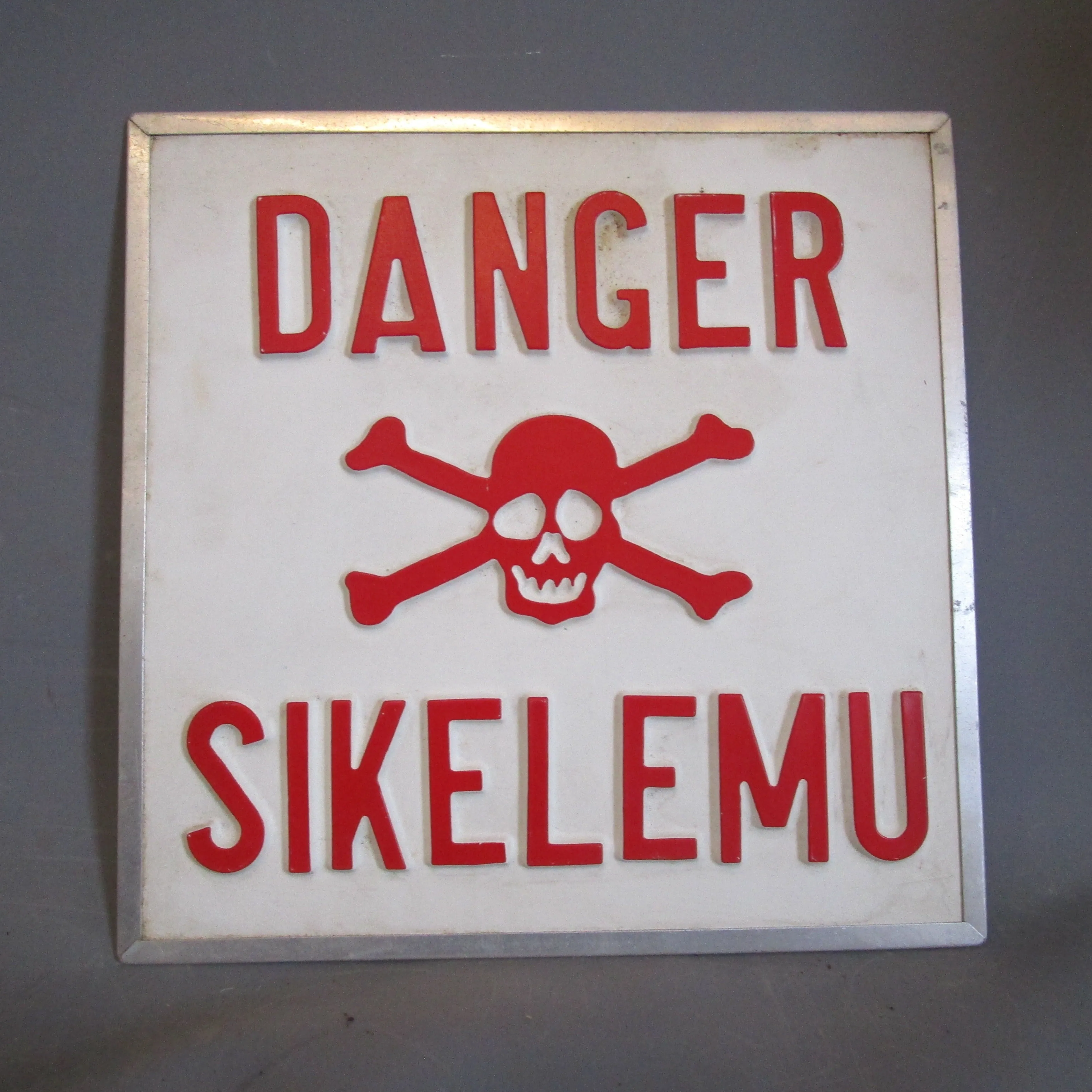 Zimbabwe Electric Pylon Warning Sign Danger of Death Vintage c1980